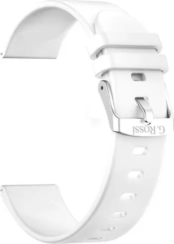 Rrip silikoni për smartwatch Gino Rossi SW010 WHITE GR22-5, i bardhë