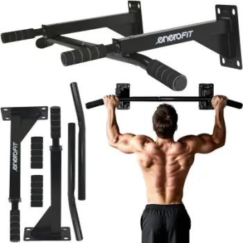 Shirit tërheqës muri Enero Fit Wall Bar 1017082, gjerësi 94 cm, kapacitet 120 kg, i zi