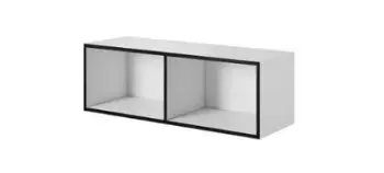 Raft muri Bed Shelf ROCO RO2, 112 x 37 x 37 cm, i bardhë e zi