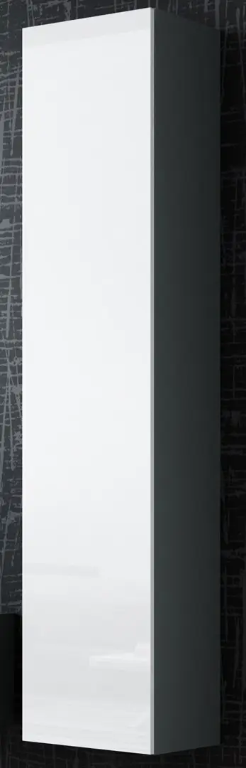 Vitrinë muri Vigo Pena 180, 180x40x30 cm, gri e bardhë