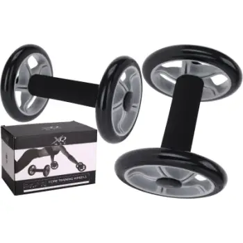 Rrota ushtrimesh XQ Max Core Training Wheels, set 2 copë, doreza me shkumë, të zeza