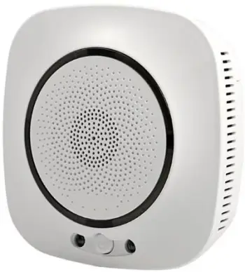 Detektor monoksidi karboni Wi‑Fi, sirenë 85dB, 230V AC, i bardhë