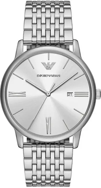 Orë dore për meshkuj Emporio Armani Minimalist AR11599, e argjendtë