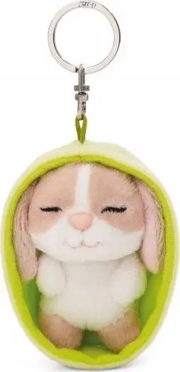 Varëse çelësash Nici Green Sleeping Pets, lepur pelushi 8 cm, me shportë, jeshile