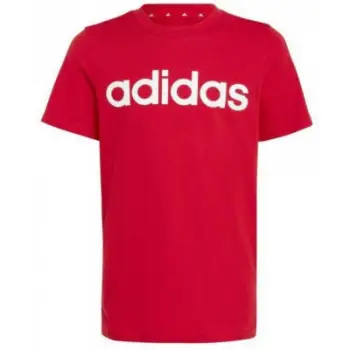 Bluzë për fëmijë Adidas Lin, pambuk, e kuqe