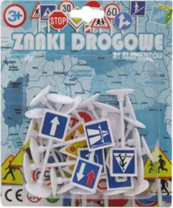 Set tabela trafiku për fëmijë Road Signs, edukative, shumëngjyrëshe