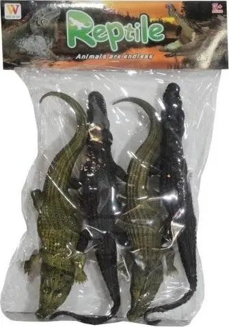 Set lodrash Trifox Alligators, 4 krokodilë, shumëngjyrësh