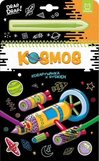 Libër kreativ me gërvishtje Kosmos Scratch-off With Stylus, me stilus, shumëngjyrësh