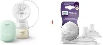 Set pompë gjiri Philips Avent Daisy SCF323/11, biberon qetësues SCY962/01, jeshile