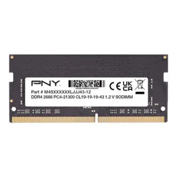 Memorie RAM për laptop PNY MN8GSD42666-SB, 8GB DDR4, 2666MHz, e zezë