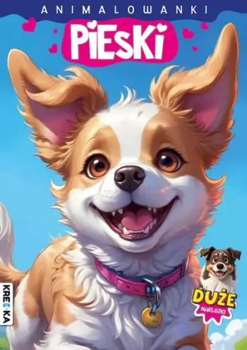 Liber ngjyrosje Doggies Animallowanki, me ngjitëse të mëdha, për fëmijë