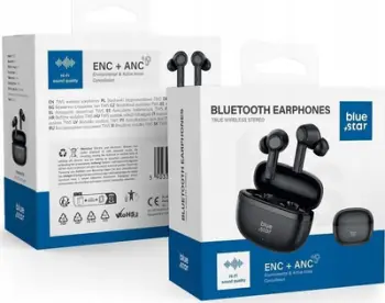 Kufje pa tela Blue Star TWS AC20E, ANC dhe ENC, Bluetooth 5.4, të zeza