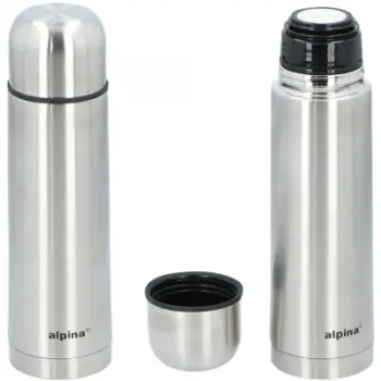 Termos Alpina Tourist, 480ml, çelik inoksi, argjendtë