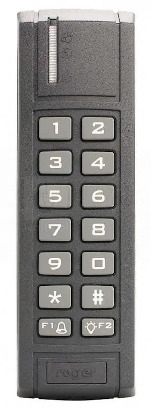 Kontrollues akses Roger PR312MF, tastierë, MIFARE 13.56 MHz, gri