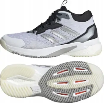Atlete volejbolli Adidas Crazyflight 5 Mid ID5725, indoor, mesh, të bardha