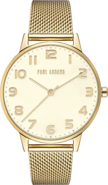 Orë dore femrash Paul Lorens PL11715B2-4D1, 37mm, rrip mesh metalik, e artë