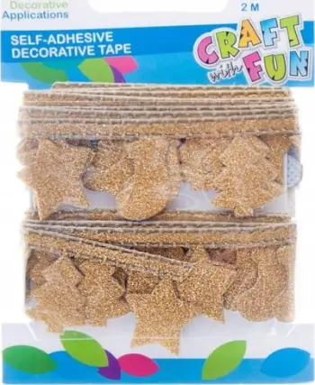 Shirit dekorativ vetëngjitës Craft with Fun Sock 463504, 2 m, ari