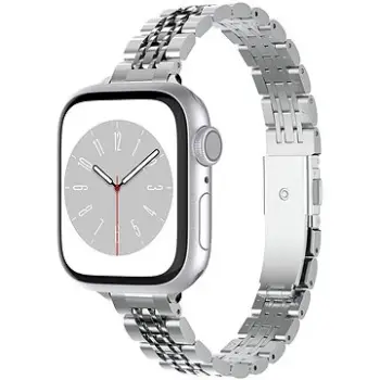 Rrip ore Spigen Shine Fit, çelik inox, 38 40 41mm, argjendtë