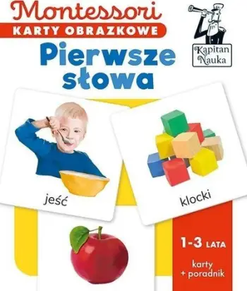 Karta Montessori First Words, 34 copa, 1–3 vjeç, shumëngjyrëshe