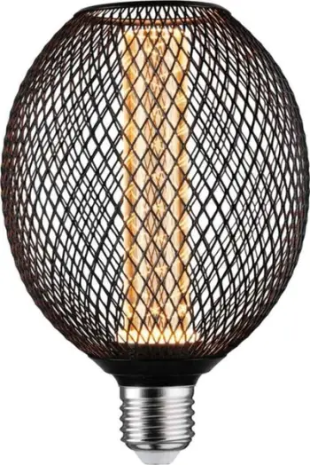 Llambë dekorative Paulmann MetallicGlow Globe Spiral, LED 4.2W, bazë E27, e zezë