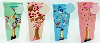 Qese dhuratash vere W&amp;K KR 3151 Holograms, 12.5×34.5×10 cm, dizajn festiv, shumëngjyrëshe