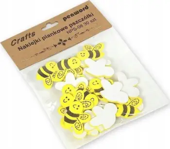Dekor bletë prej shkumë, 35x25mm, set 30 copë, shumëngjyrëshe