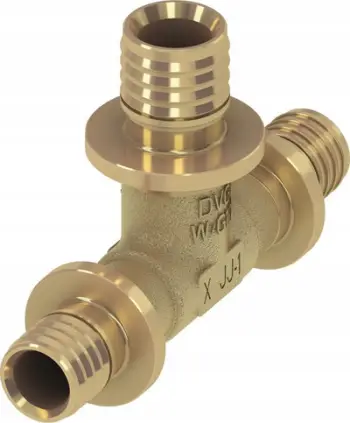Pjesë lidhëse tresh Tece Brass 760521, reduktuese 20 x 25 x 20mm, prej bronzi