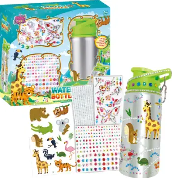 Set kreativ për fëmijë Sticker Book Diamond Painting, shishe uji, 5D mozaik