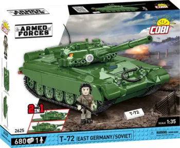 Set ndërtimi Cobi Armed Forces T 72 Tank, shkalla 1:35, me figurë, shumëngjyrësh