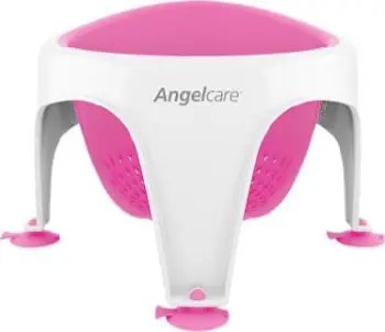Karrige banje për bebe Angelcare, ergonomike, deri 11kg, rozë