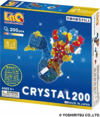 Set lodrash edukative LaQ Educational Blocks Crystal 200, 200 pjesë transparente, shumëngjyrëshe