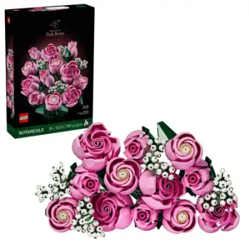 Set LEGO Botanicals 10374 Bouquet of Pink Roses, 789 pjesë, dekorativ, shumëngjyrësh