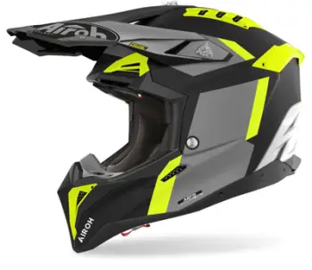 Helmetë motocross Airoh Aviator 3 Glory, karboni, madhësia XL, mat e zezë gri neoni