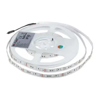 Shirit V-TAC LED RGB, 12V, IP20, i bardhë