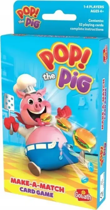 Lojë shoqërore Goliath Pop Goes Pig Pocket, version xhepi, shumëngjyrëshe