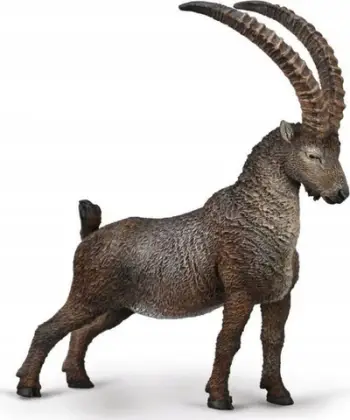 Figurë lodër CollectA Alpine Ibex, model dhie e egër, e pikturuar me dorë, shumëngjyrëshe