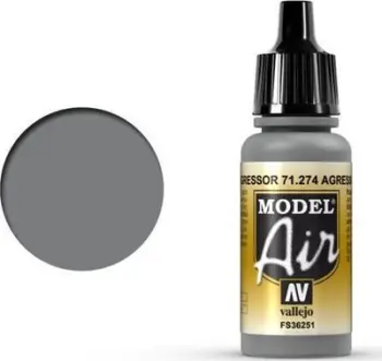 Bojë akrilike Vallejo Model Air Agressor Grey, mate, 17ml, gri