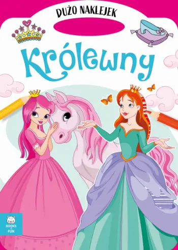 Libër ngjyrosës Books&Fun Princess Folder, me dorezë, me dyfish ngjitësa, shumëngjyrësh