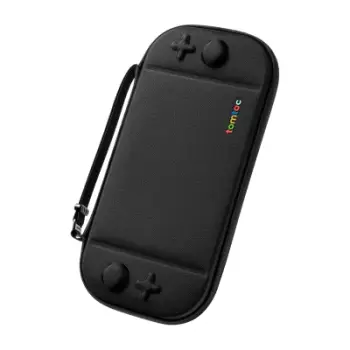 Kuti mbrojtëse Tomtoc Slim për Nintendo Switch 2, guaskë e fortë, 12 vende për lojëra, e zezë