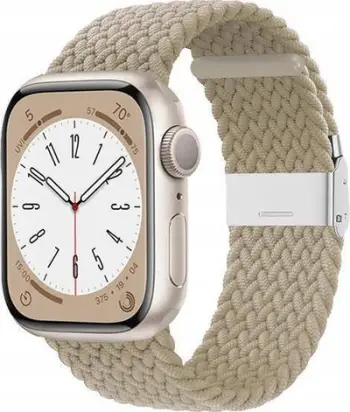 Rrip ore Apple Crong Wave Band Braided, 38 40 41mm, stone beige