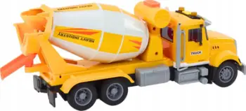 Lodër kamion mikser betoni Lean Toys, 36 cm, dritë dhe tinguj, i verdhë