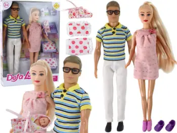 Set kukulla Defa Lucy Family, çift me bebe, për fëmijë 3+, shumëngjyrësh