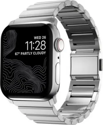 Byzylyk çeliku për smartwatch Steel Band, 46mm 49mm, çelik inox, argjendtë