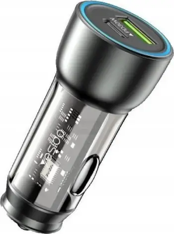 Karikues veture Yesido Y49, 30W, USB A dhe Type C, gri