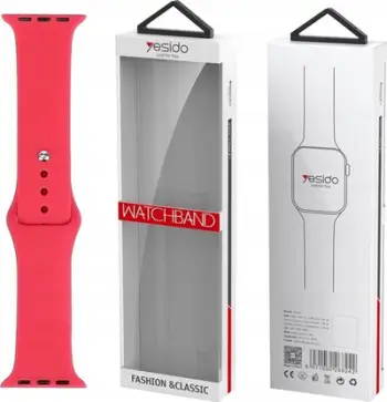 Rrip ore Yesido WB44 për Apple Watch 38 40 41, silikon, rozë