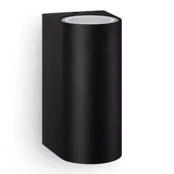 Dritë murale e jashtme Philips Nightingale LED, GU10, IP44, e zezë