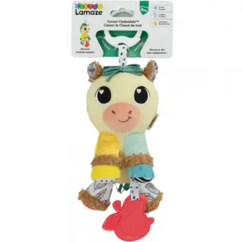 Lodër udhëtimi për bebe Lamaze Carson Clydesdale, me tekstura, me kapëse, shumëngjyrëshe