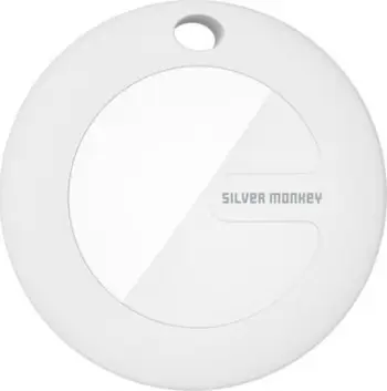 Lokalizues Silver Monkey Tag Carbon, Apple Find My, IP67, i bardhë