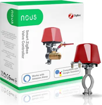 Aktivizues valvule inteligjent Nous LZ3, ZigBee Tuya, kontroll nga aplikacioni, i kuq