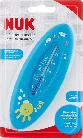 Termometër banje për bebe NUK Bath, matje temperaturë uji, i kaltër